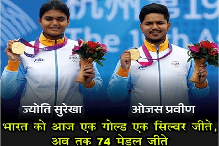 Asian Games : 19वें एशियन गेम्स में भारत को आज एक गोल्ड&एक सिल्वर जीते, अब तक 74 मेडल जीते