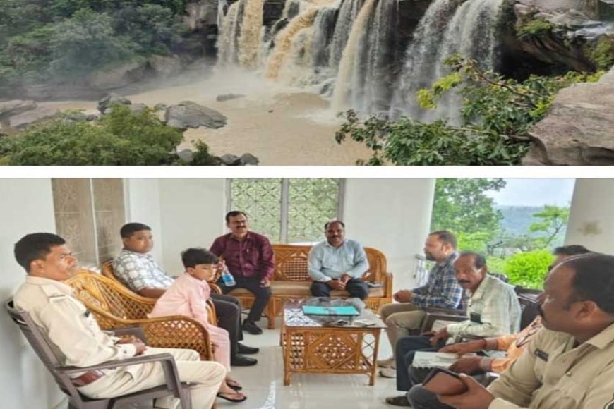 जिले में प्रमुख दर्शनीय स्थल अमृतधारा का जिला स्वच्छता ग्रीन लीफ समिति द्वारा निरीक्षण