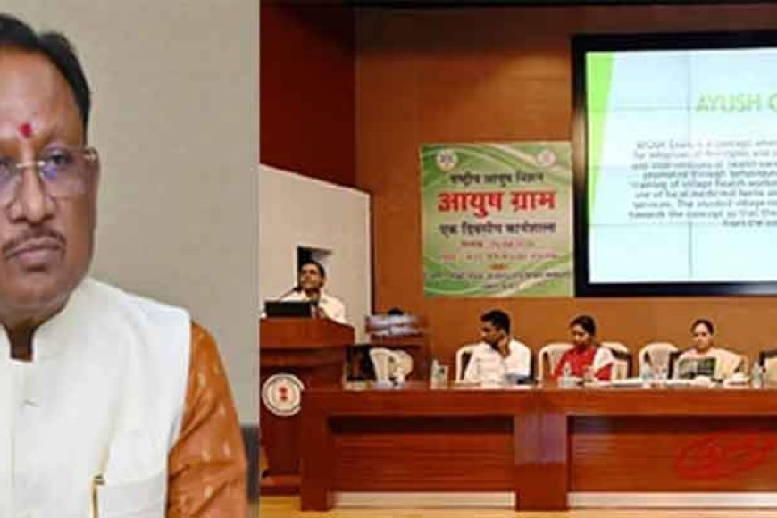छत्तीसगढ़ में 146 आयुष ग्राम बनेंगे, जिला आयुर्वेद अधिकारियों और आयुष ग्राम डॉक्टर्स की हुई कार्यशाला