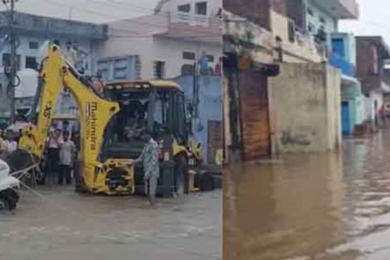 राजस्थान&बूंदी में भारी बारिश में बही पुलिस जवानों से भरी जीप, लोगों ने मशक्कत कर बचाया