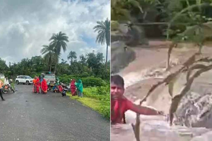 राजस्थान&सिरोही में बाढ़ में रपट पार करते समय बहा अधेड़, अब तक नहीं लगा सुराग
