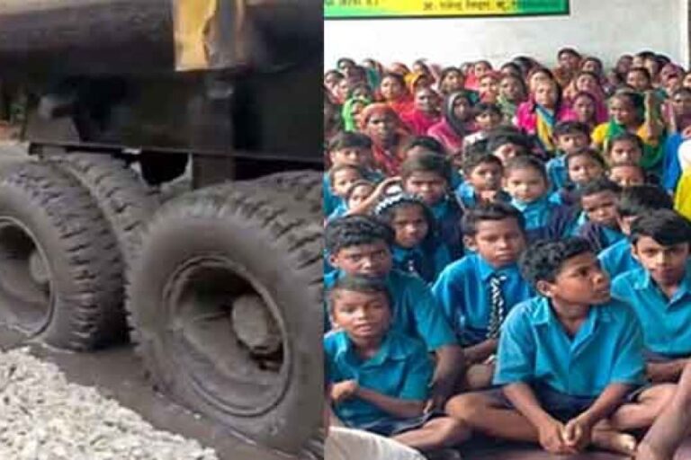 छत्तीसगढ़&रायगढ़ में बदहाल सड़क पर ग्रामीणों ने खोला मोर्चा, स्थानीय विधायक और छात्र धरने पर बैठे