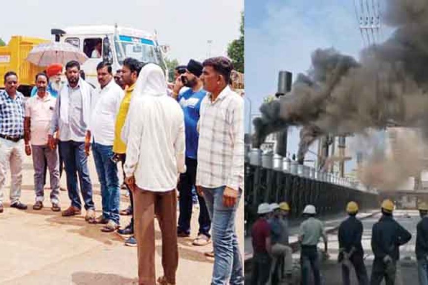 छत्तीसगढ़&जगदलपुर के वाहन चालक दरकिनार, इस्पात संयंत्र में बाहरी को प्राथमिकता पर किया चक्काजाम