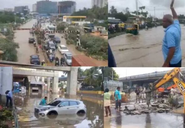 बेंगलुरु में बारिश से बाढ़ जैसे हालात, निचले इलाके हुए जलमग्न