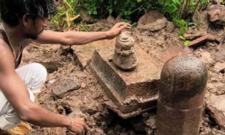 विदिशा में मस्जिद के पास खुदाई के दौरान मिला 16वीं सदी का शिवलिंग