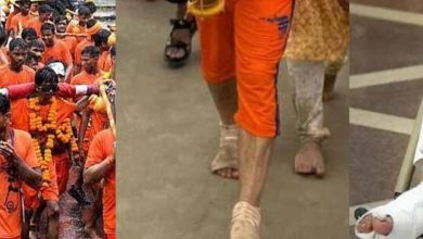 कांवड़ यात्रा के बाद 110 किमी पैदल चलने से सांसद के पैरों में समस्या, व्हीलचेयर से संसद पहुंचने पर चिंता