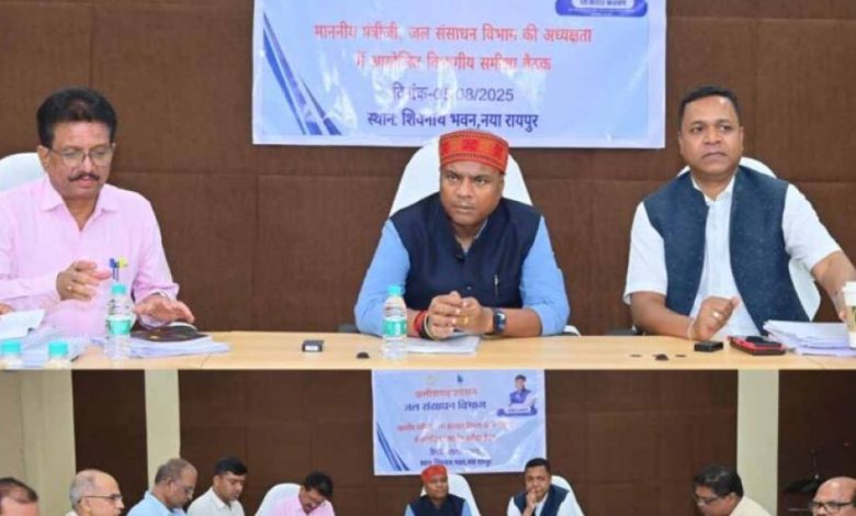 मंत्री कश्यप ने जल संसाधन विभाग की समीक्षा बैठक में अधिकारियों को दिए कड़े निर्देश