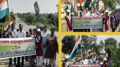 शासकीय हाईस्कूल  में हर घर तिरंगा का किया गया आयोजन, छात्र एवं छात्राओं ने निकाली तिरंगा रैली