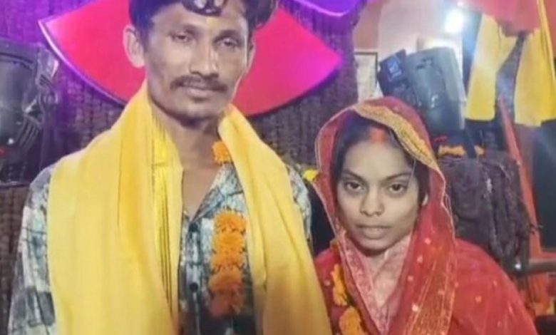 खंडवा में अनोखी शादी: शाजिया बनी शारदा, मंदिर में मयूर के साथ लिए सात फेरे
