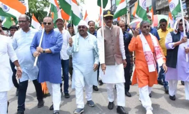 रांची में भाजपा की ‘तिरंगा यात्रा’, बाबूलाल मरांडी का राहुल गांधी पर तीखा हमला