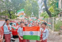 भारत माता जी जय से गूंजा हर्षवर्धन नगर