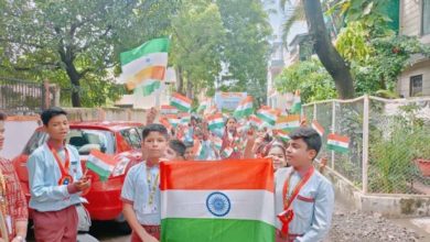 भारत माता जी जय से गूंजा हर्षवर्धन नगर