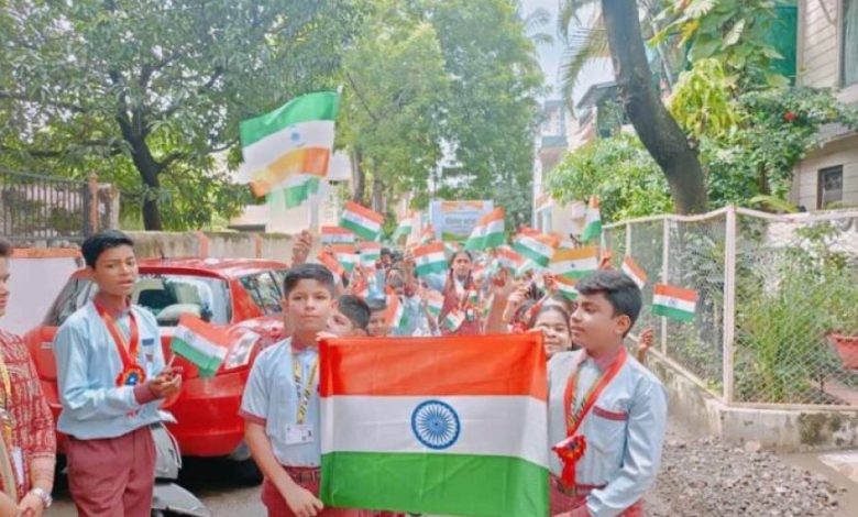 भारत माता जी जय से गूंजा हर्षवर्धन नगर