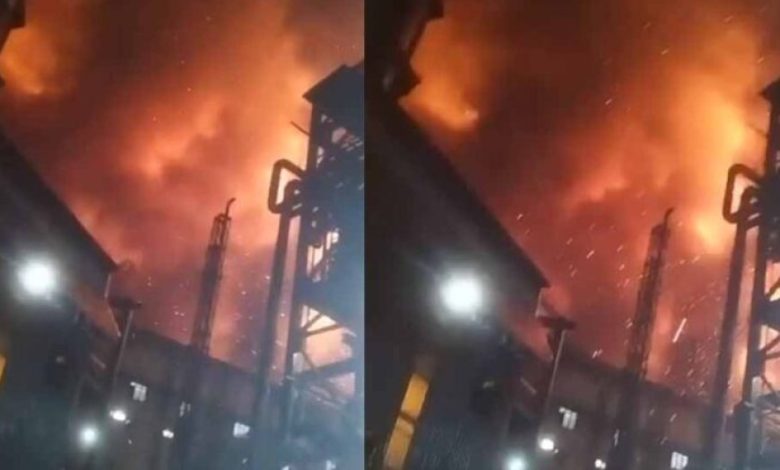 भिलाई स्टील प्लांट में विस्फोट से मचा हड़कंप, भीषण आग ने बढ़ाई दहशत