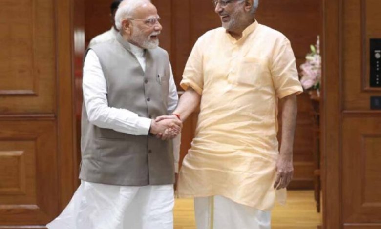 NDA उपराष्ट्रपति उम्मीदवार राधाकृष्णन ने की पीएम मोदी से भेंट