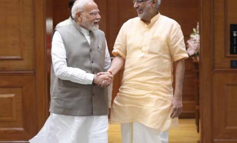 NDA उपराष्ट्रपति उम्मीदवार राधाकृष्णन ने की पीएम मोदी से भेंट NDA उपराष्ट्रपति उम्मीदवार राधाकृष्णन ने की पीएम मोदी से भेंट