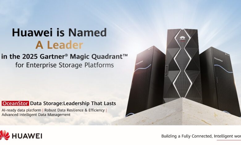 Huawei Named a Leader in the Gartner Magic Quadrant™ for Enterprise Storage Platforms, 2025 Huawei Named a Leader in the Gartner Magic Quadrant™ for Enterprise Storage Platforms, 2025